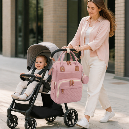 3-in-1 Reise Wickelrucksack mit faltbarem Babybett - Perfekt für Unterwegs!