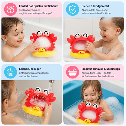 Niedliches Seifenblasen-Badespielzeug für Kinder – Automatischer Schaummacher für Wasser- & Badespaß