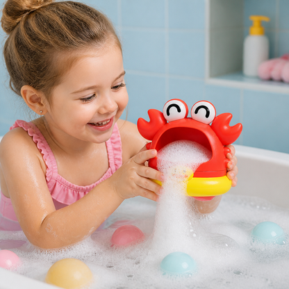 Niedliches Seifenblasen-Badespielzeug für Kinder – Automatischer Schaummacher für Wasser- & Badespaß