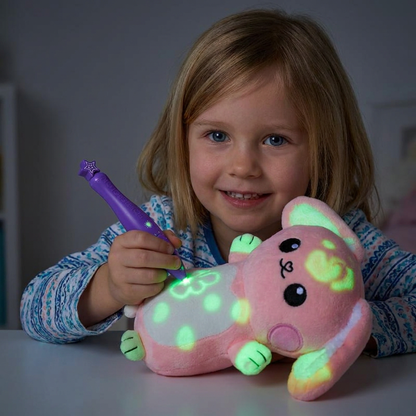 Magisches Kuscheltier mit Leuchtstift – Interaktives Leucht-Plüschtier für Kinder