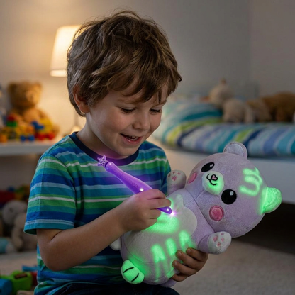 Magisches Kuscheltier mit Leuchtstift – Interaktives Leucht-Plüschtier für Kinder