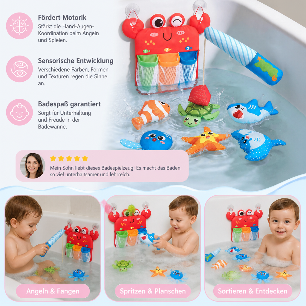 Montessori Magnetisches Angelspiel-Badespielzeug-Set