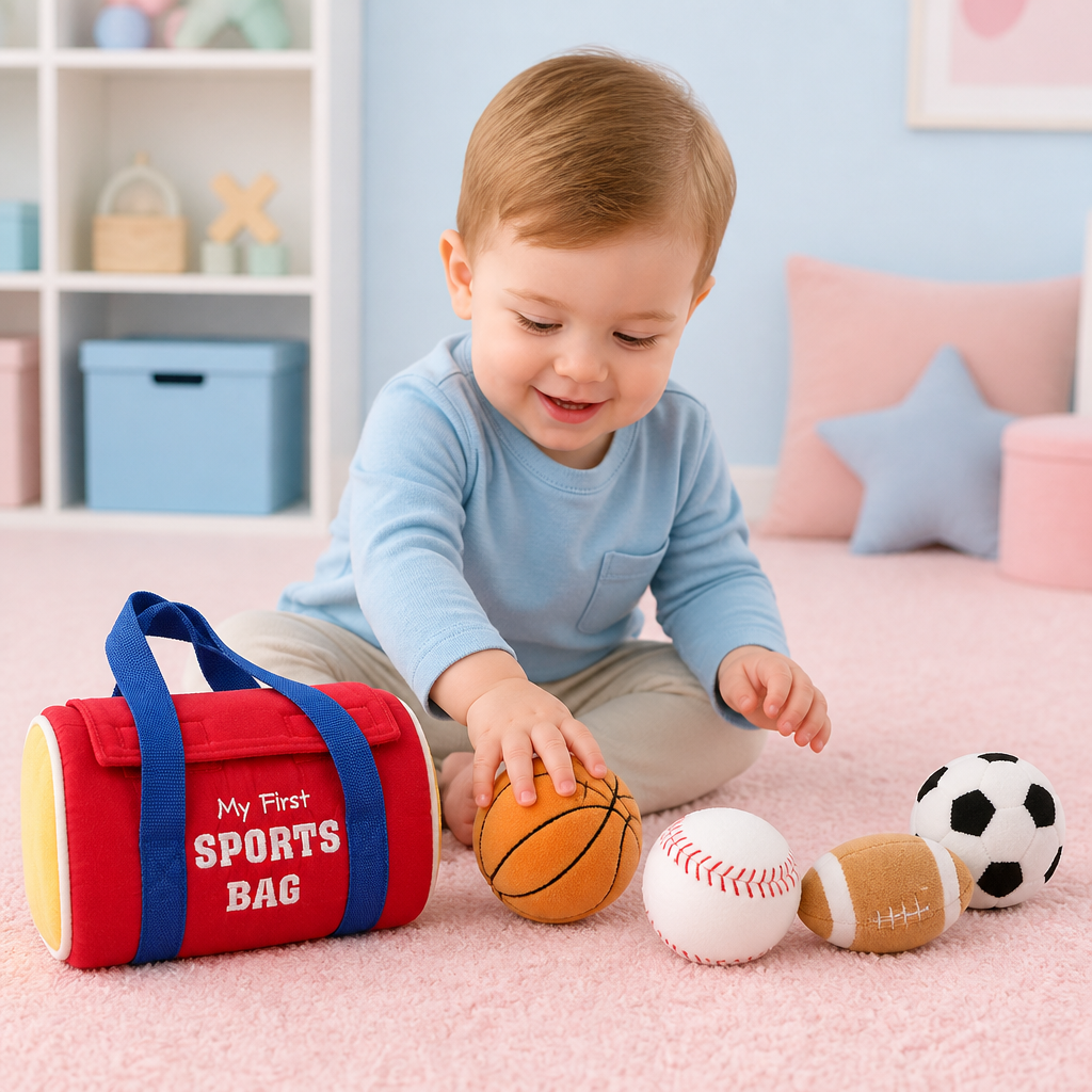 Mein erstes Sport-Plüschset – Weiches Spielzeug für Babys
