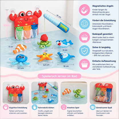 Montessori Magnetisches Angelspiel-Badespielzeug-Set