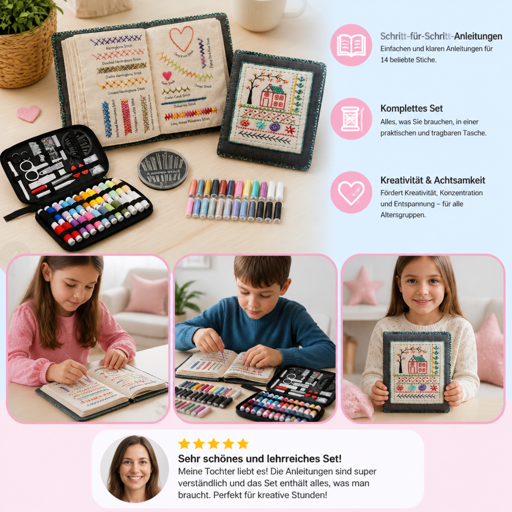 Stickbuch mit Schritt-für-Schritt-Stichanleitungen