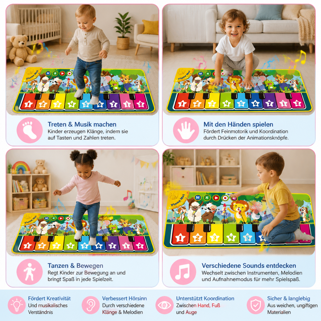 Interaktive Musik-Klavier-Spielmatte für Kinder