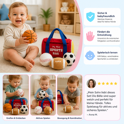 Mein erstes Sport-Plüschset – Weiches Spielzeug für Babys