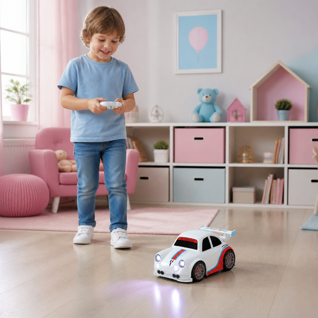 RC-Rennauto mit Driftfunktion für Kinder – Ferngesteuert mit Sensorlichtern & Sound