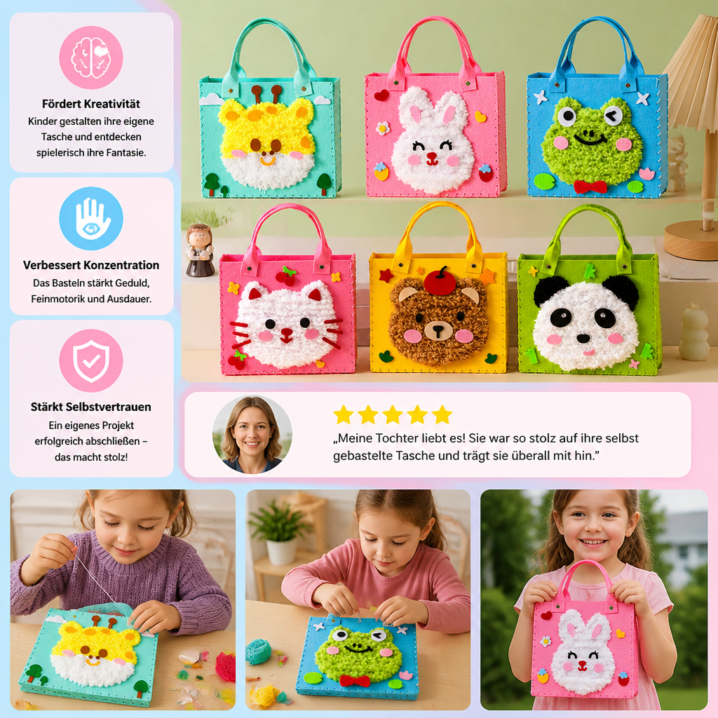 DIY-Plüschtaschen-Bastelset für Kinder