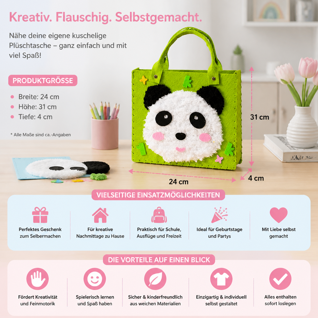 DIY-Plüschtaschen-Bastelset für Kinder