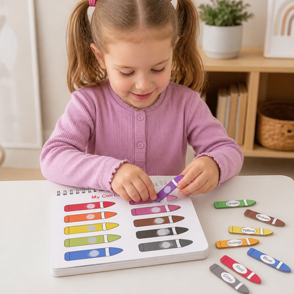 Montessori-Aktivitätsbuch – Wiederverwendbares Lernbuch für Vorschulkinder
