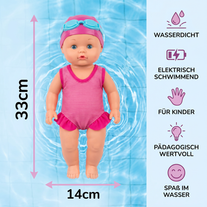 Schwimmende Baby Puppe – Wasserdichtes elektrisches Poolspielzeug für Kinder