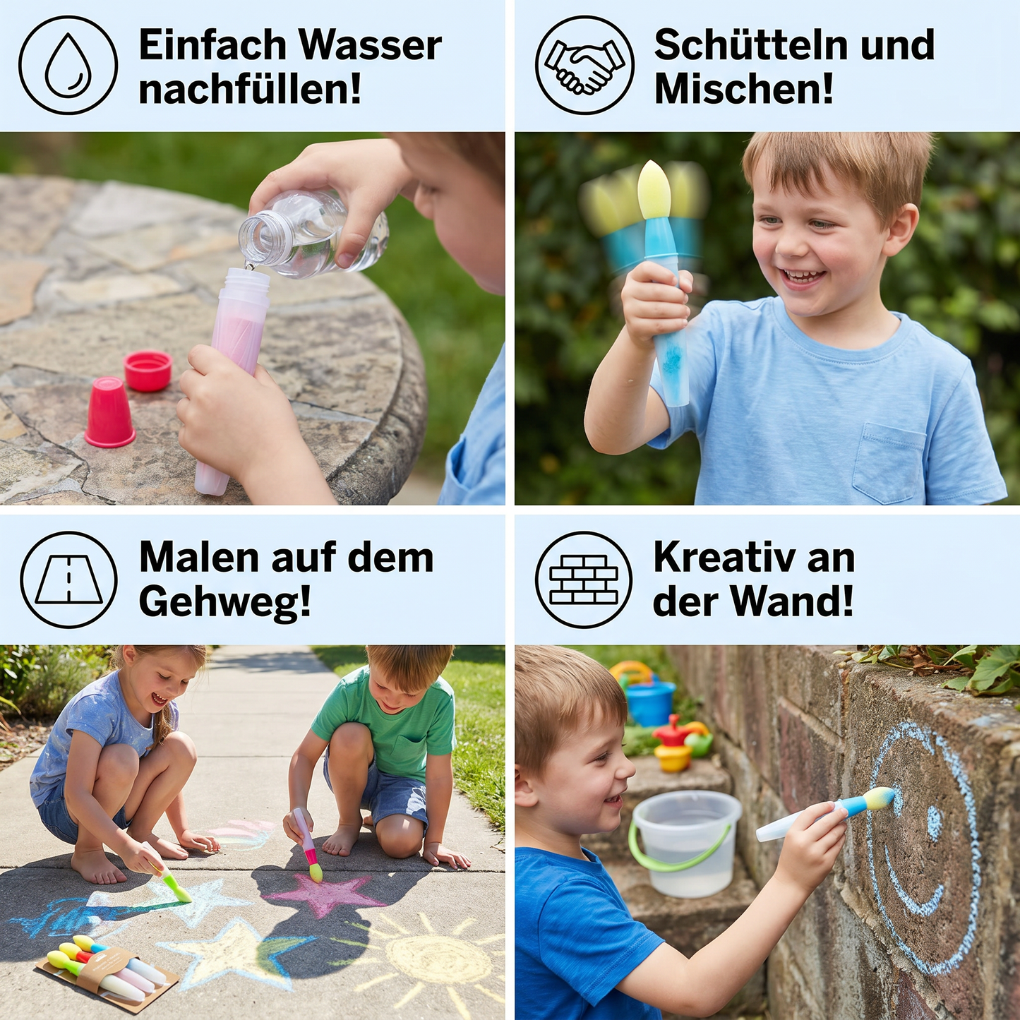 Magische Zeichenstifte 3er-Set – Für kreativen Malspaß auf verschiedenen Oberflächen