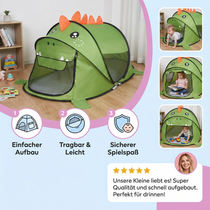 Faltbares Dino-Spielzelt für Kinder – perfekt für warme Tage & gemütliche Spielstunden