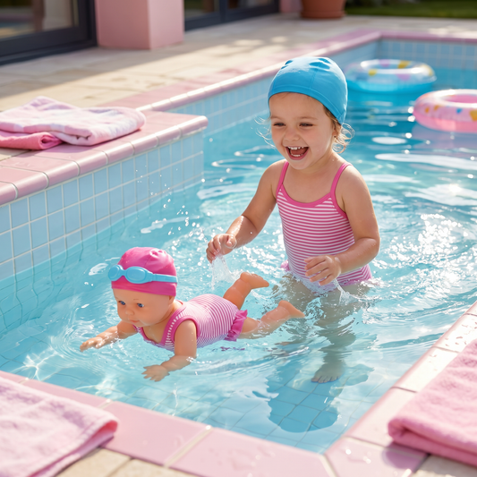 Schwimmende Baby Puppe – Wasserdichtes elektrisches Poolspielzeug für Kinder