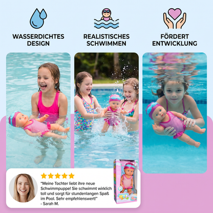Schwimmende Baby Puppe – Wasserdichtes elektrisches Poolspielzeug für Kinder