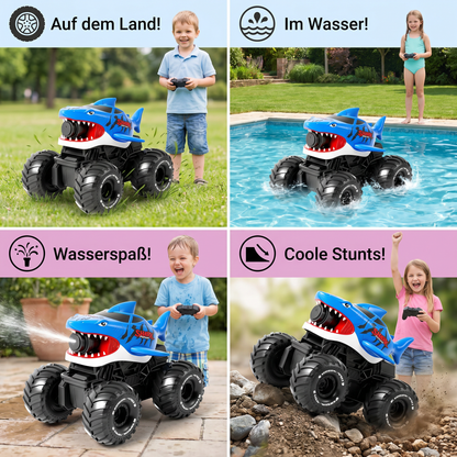 Ferngesteuertes Hai Amphibienfahrzeug für Land und Wasser mit Wassersprüher