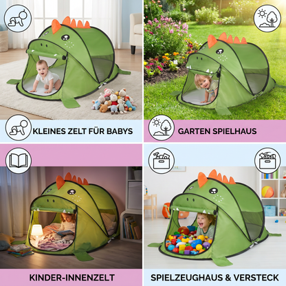 Faltbares Dino-Spielzelt für Kinder – perfekt für warme Tage & gemütliche Spielstunden