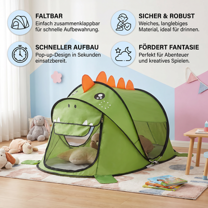Faltbares Dino-Spielzelt für Kinder – perfekt für warme Tage & gemütliche Spielstunden