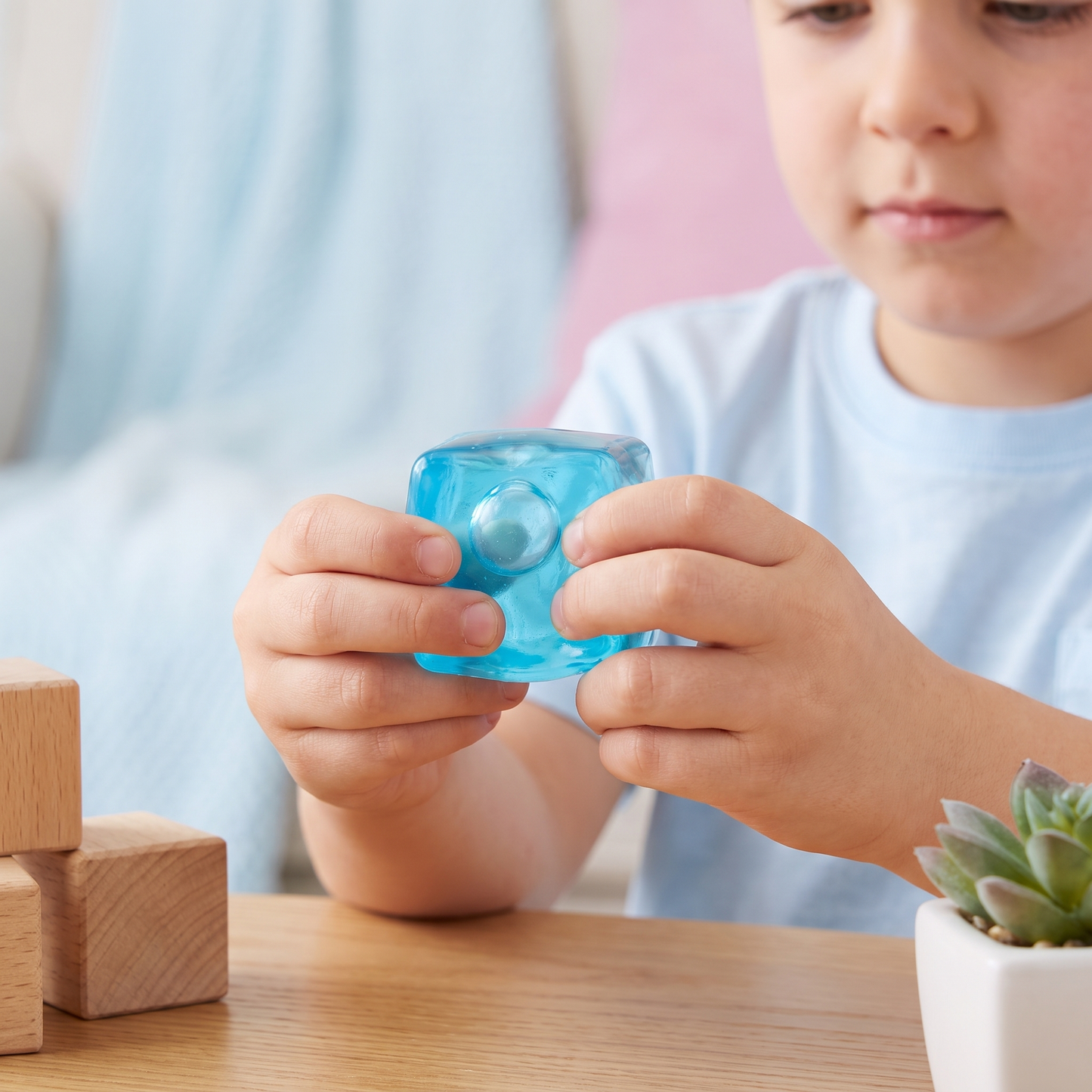 Cube Squishy Stressball – Weiches Gel-Fidget-Spielzeug für die Sinne
