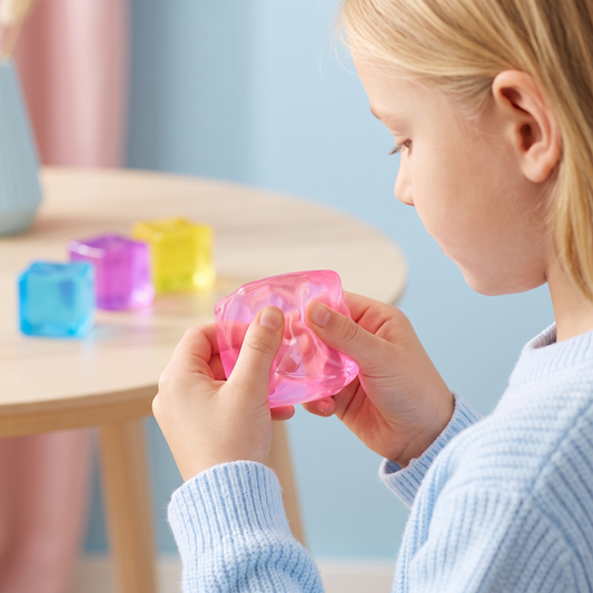 Cube Squishy Stressball – Weiches Gel-Fidget-Spielzeug für die Sinne
