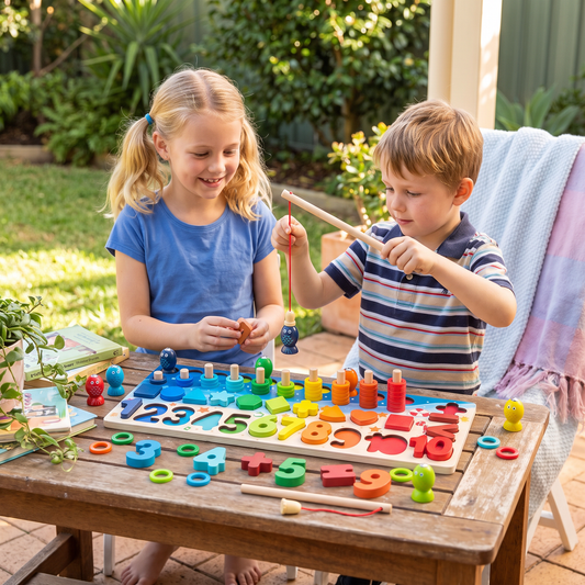 Förderung von Fähigkeiten - Montessori-Holzspielbrett