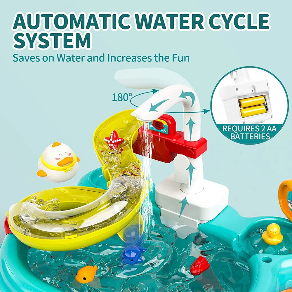 Interaktiver Wasserspaß – Spielküche und Angelset für Kinder