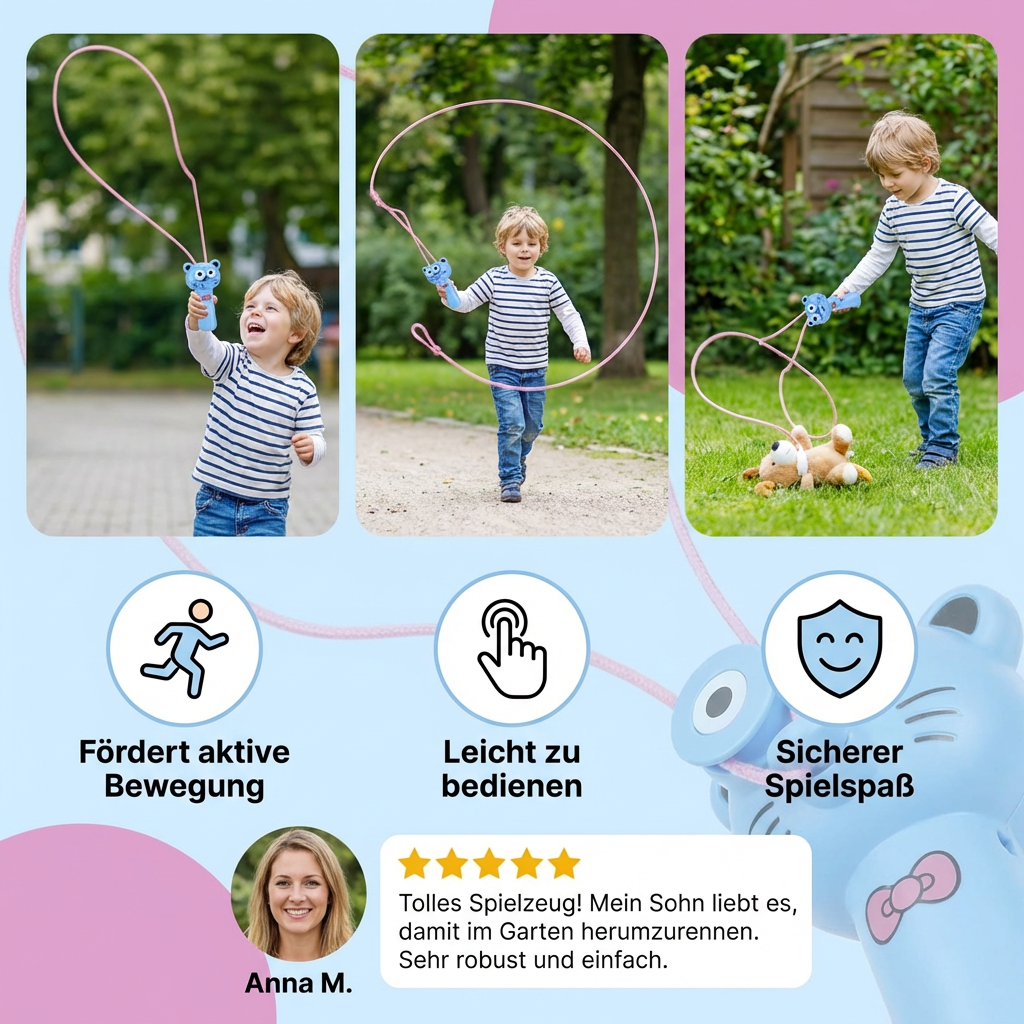 Lasso Spielzeug für Kinder – Rotierendes Seil im Katzen Design