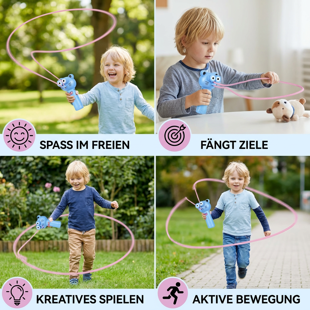 Lasso Spielzeug für Kinder – Rotierendes Seil im Katzen Design