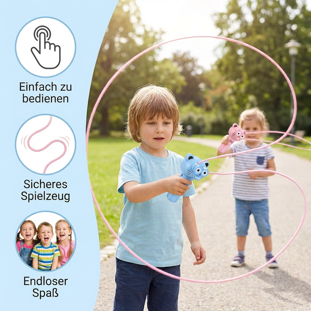 Lasso Spielzeug für Kinder – Rotierendes Seil im Katzen Design