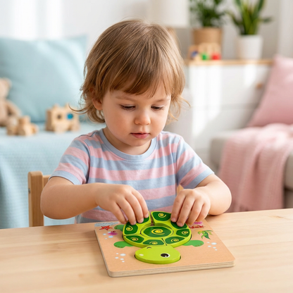 3D Holz Puzzle für Kinder – Lernspielzeug mit Tieren für Kleinkinder