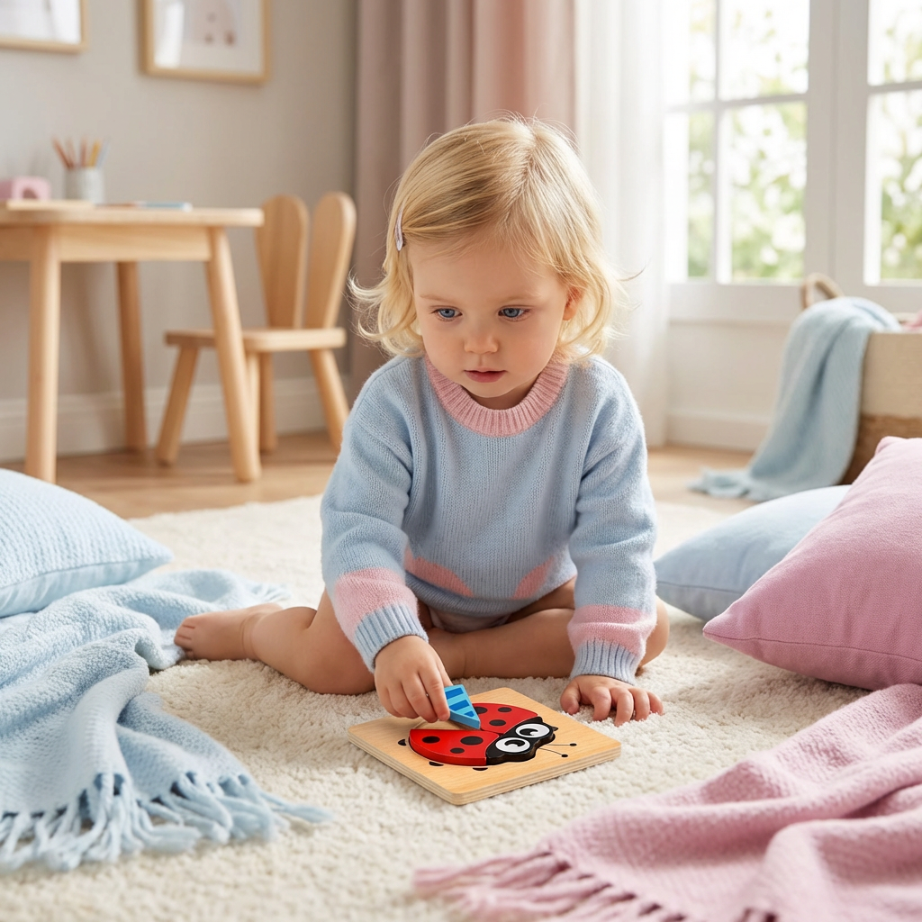 3D Holz Puzzle für Kinder – Lernspielzeug mit Tieren für Kleinkinder