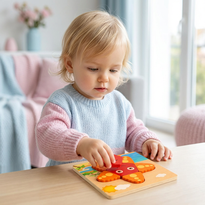 3D Holz Puzzle für Kinder – Lernspielzeug mit Tieren für Kleinkinder