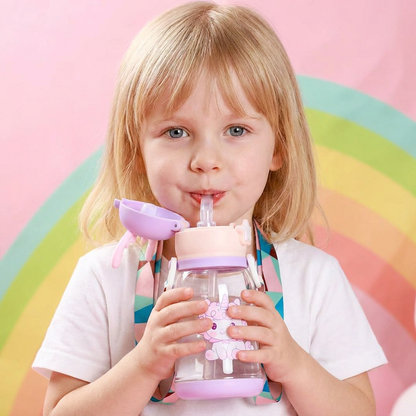 Niedlicher Kinder-Trinkbecher mit Geweih – Auslaufsicher, tragbar & bruchsicher