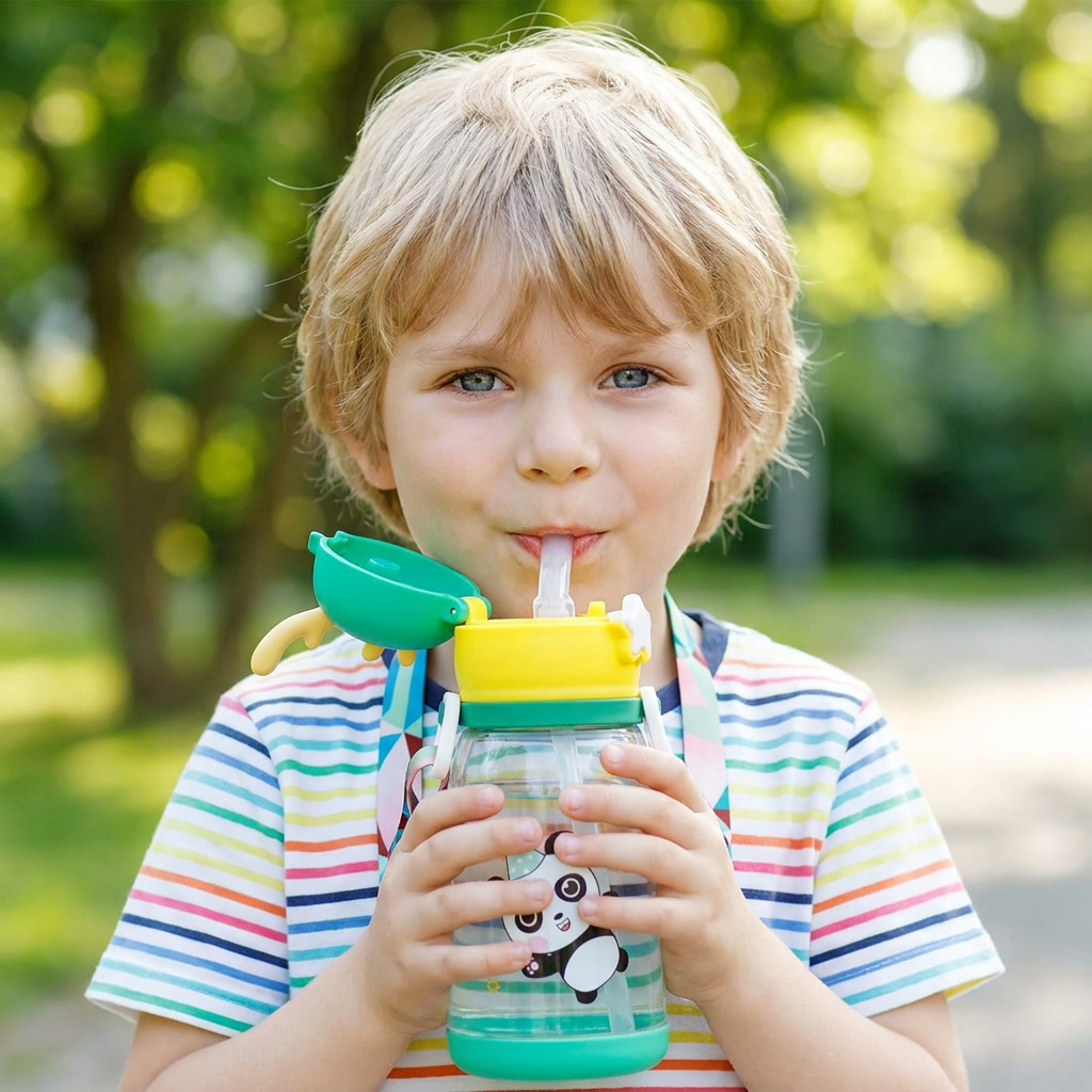 Niedlicher Kinder-Trinkbecher mit Geweih – Auslaufsicher, tragbar & bruchsicher