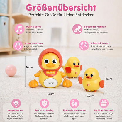 Entefamilie Krabbel- und Lernspielzeug mit Musik für Babys