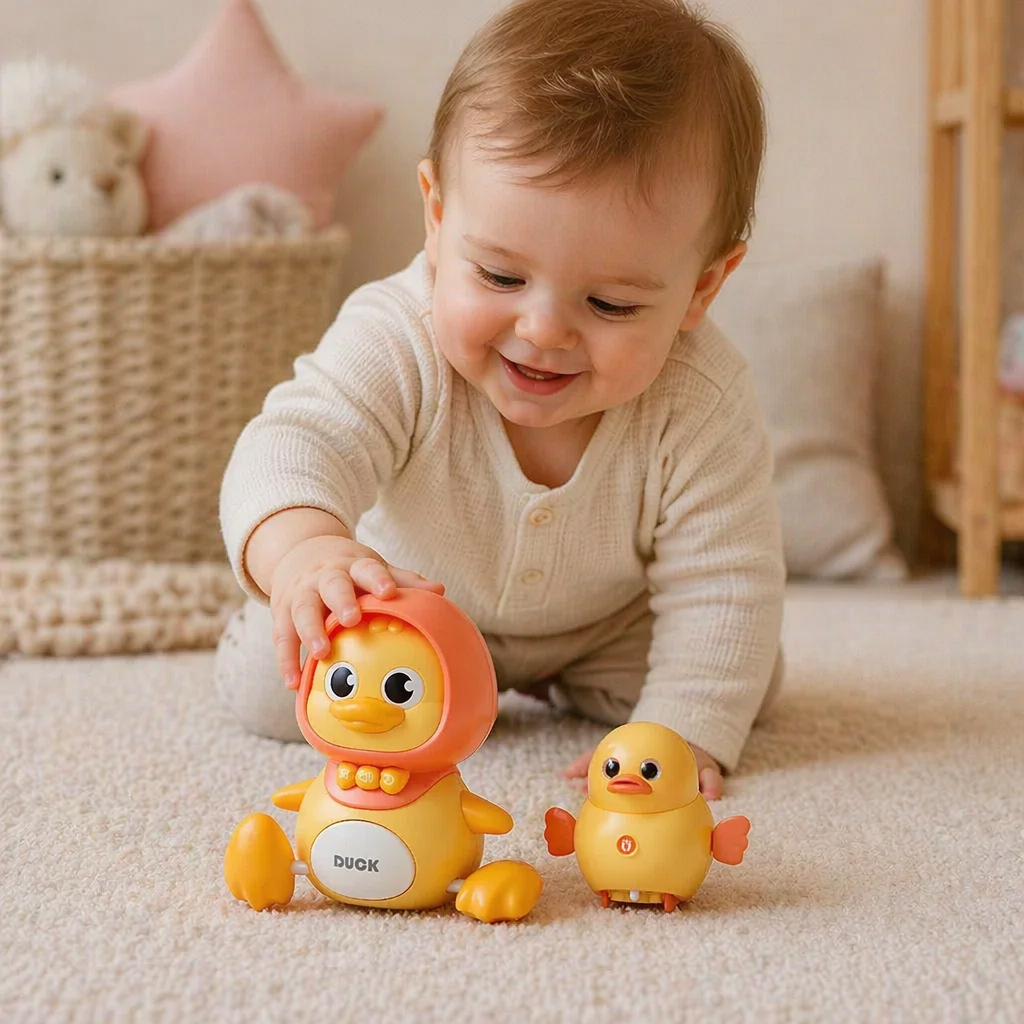 Entefamilie Krabbel- und Lernspielzeug mit Musik für Babys