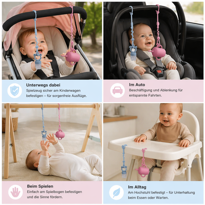 Silikon Baby-Kette mit Anti-Verlust-Schutz – für Schnuller & Spielzeug (5 Stück)