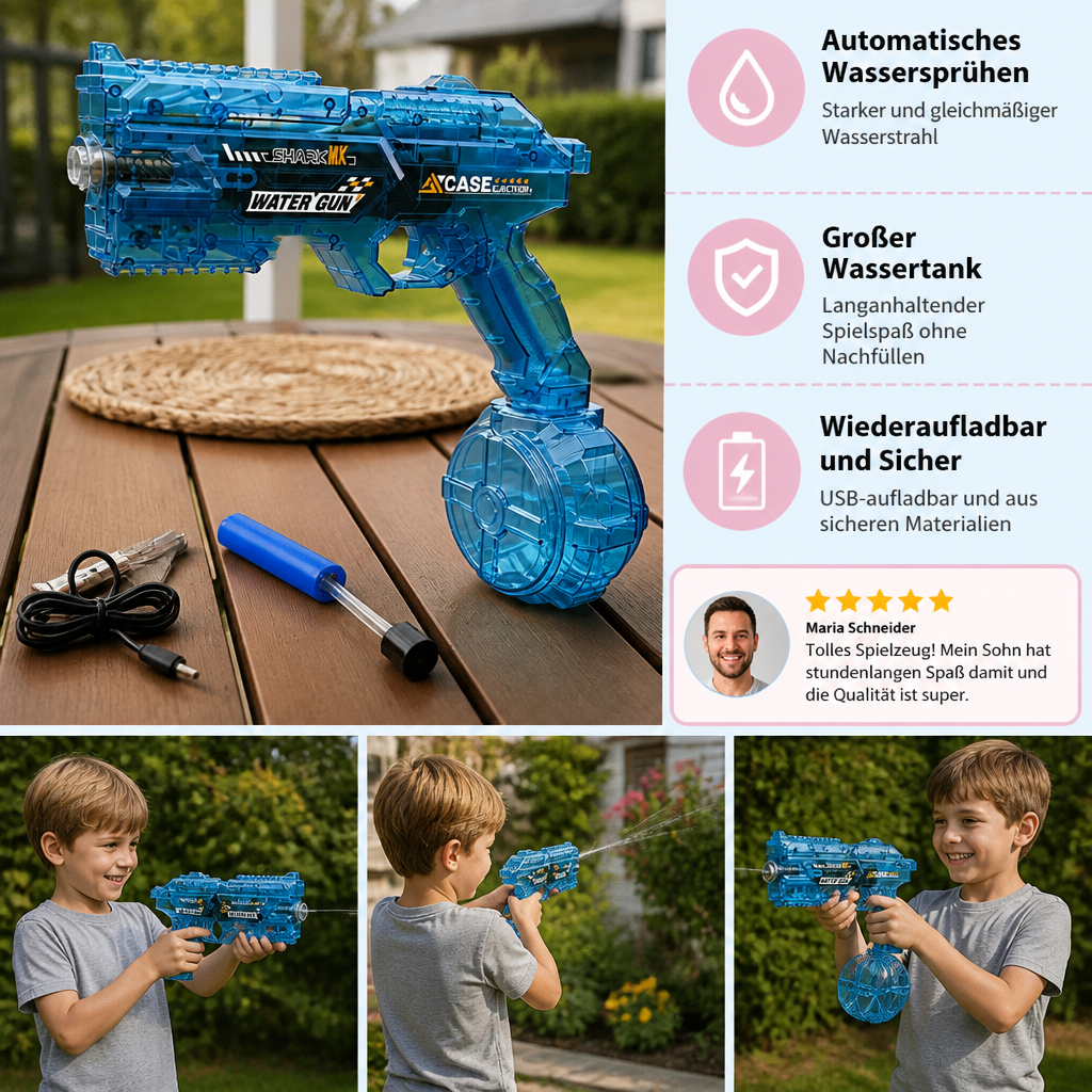 Elektrische Space Wasserpistole mit rundem Tank