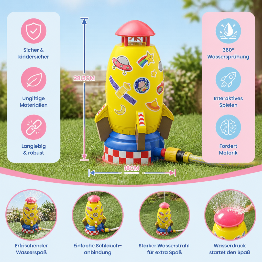 Raketen Wassersprinkler Spielzeug für Kinder