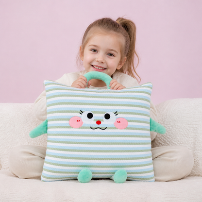 2-in-1 Kissen und Decke mit niedlichem Design