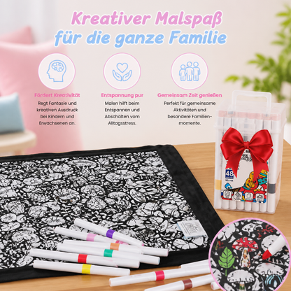 Kreative Ausmaldecke für die ganze Familie