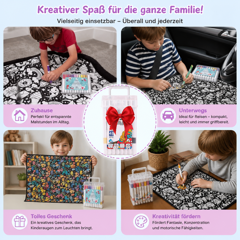 Kreative Ausmaldecke für die ganze Familie