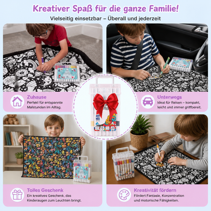 Kreative Ausmaldecke für die ganze Familie