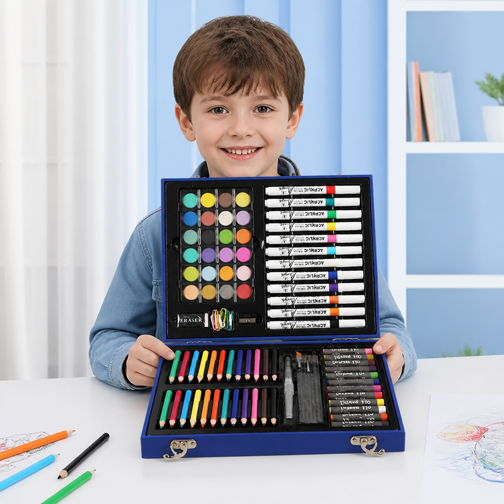 88 Stück Kreativer Malkoffer für kleine Künstler
