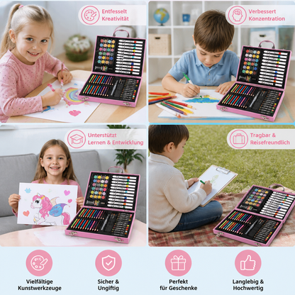 88 Stück Kreativer Malkoffer für kleine Künstler