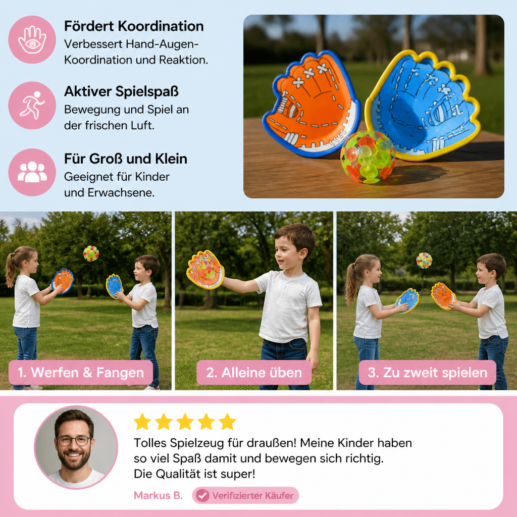 Saugnapf Ball Fangspiel Set für Kinder
