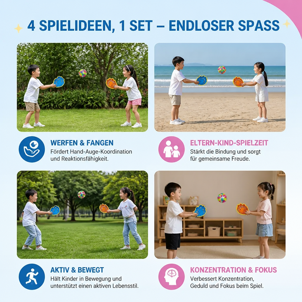Saugnapf Ball Fangspiel Set für Kinder