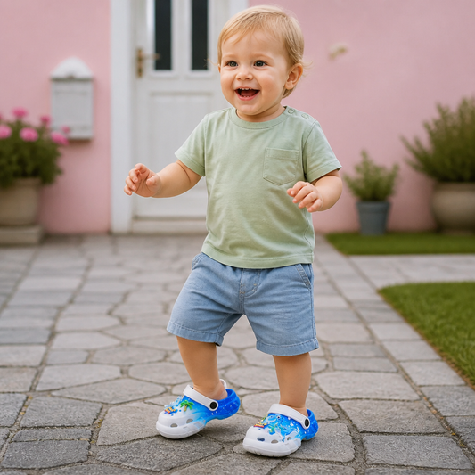LED-Dinosaurier-Clogs für Kinder – Leuchtende, rutschfeste Sommer- und Strandschuhe für Garten und Strand