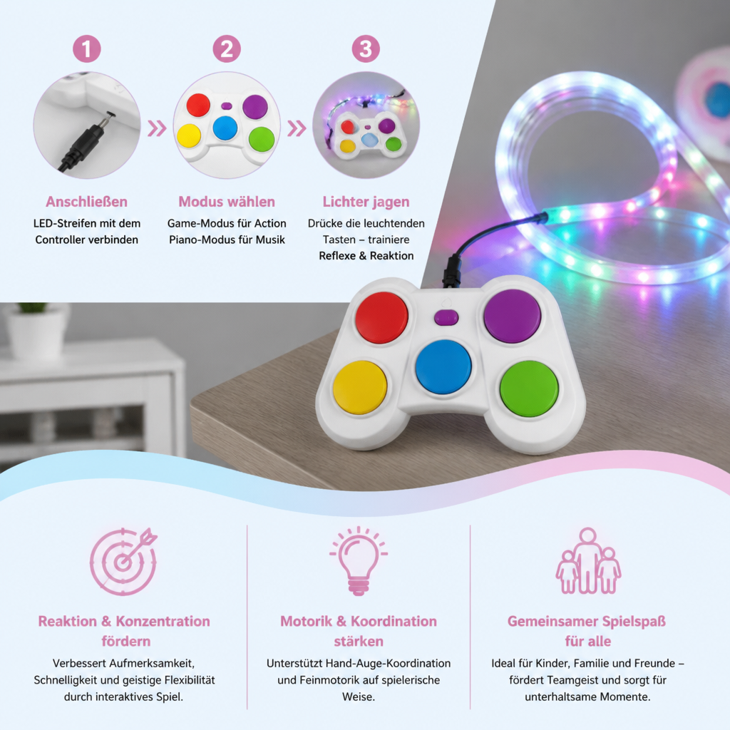 „Light Defense Challenge“ – Interaktives LED-Reflexspiel